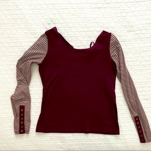 Love Hanna Top Women’s Cranberry with Tie Front